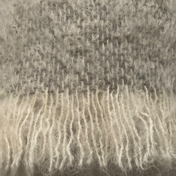The Citizenry Grey Mohair Wool Throw Blanket Wrap 56”x72”Made in Ireland NEW - Picture 7 of 14